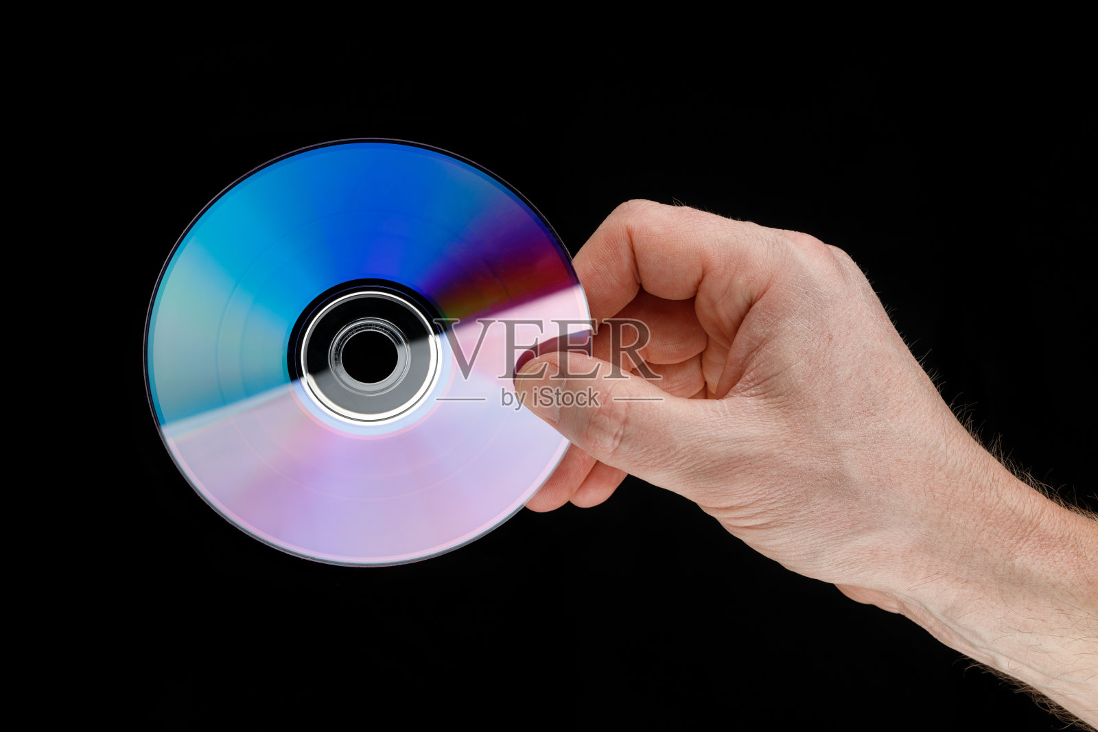 DVD光盘在手就黑了照片摄影图片