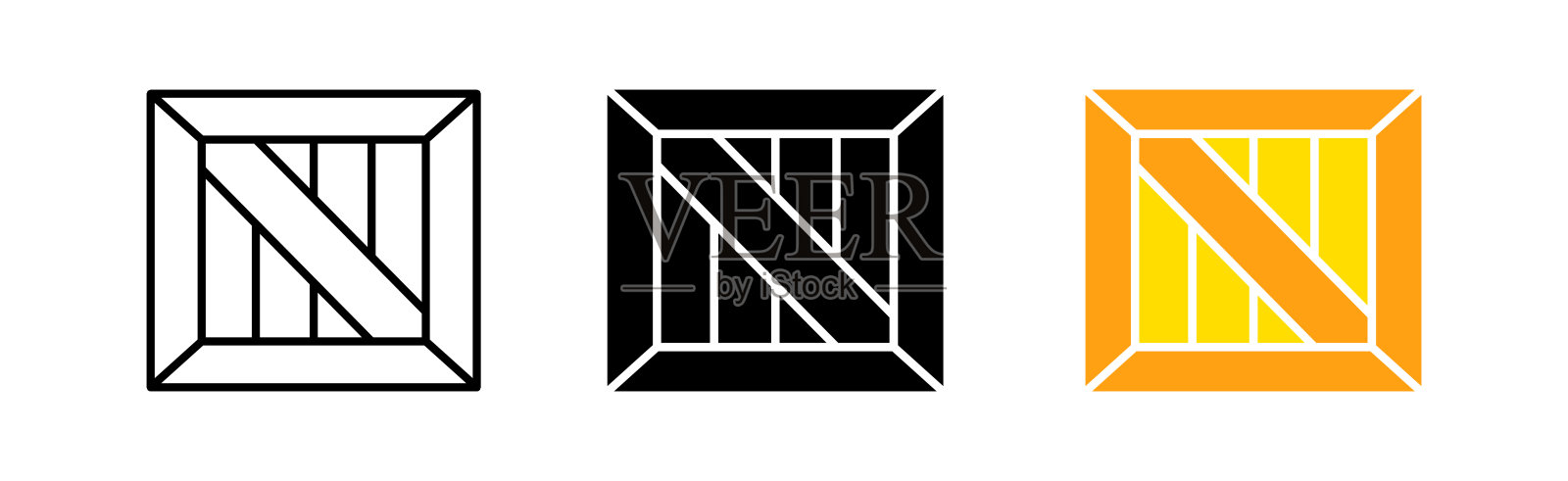 交付集图标。时钟的卡车。套盒不同，速度快，免费。职位。包装，包裹，箱子，外壳，前提。购物概念矢量图标在直线，黑色和彩色风格在白色背景插画图片素材