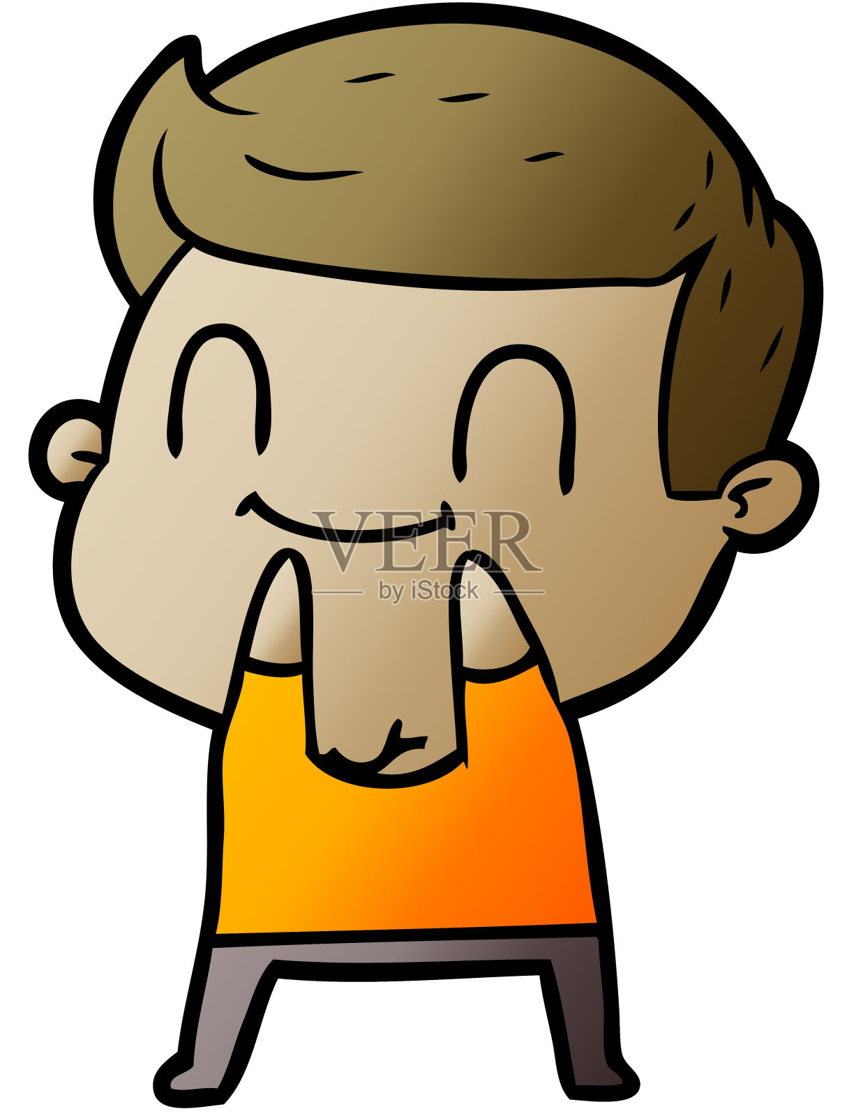 卡通友好男设计元素图片