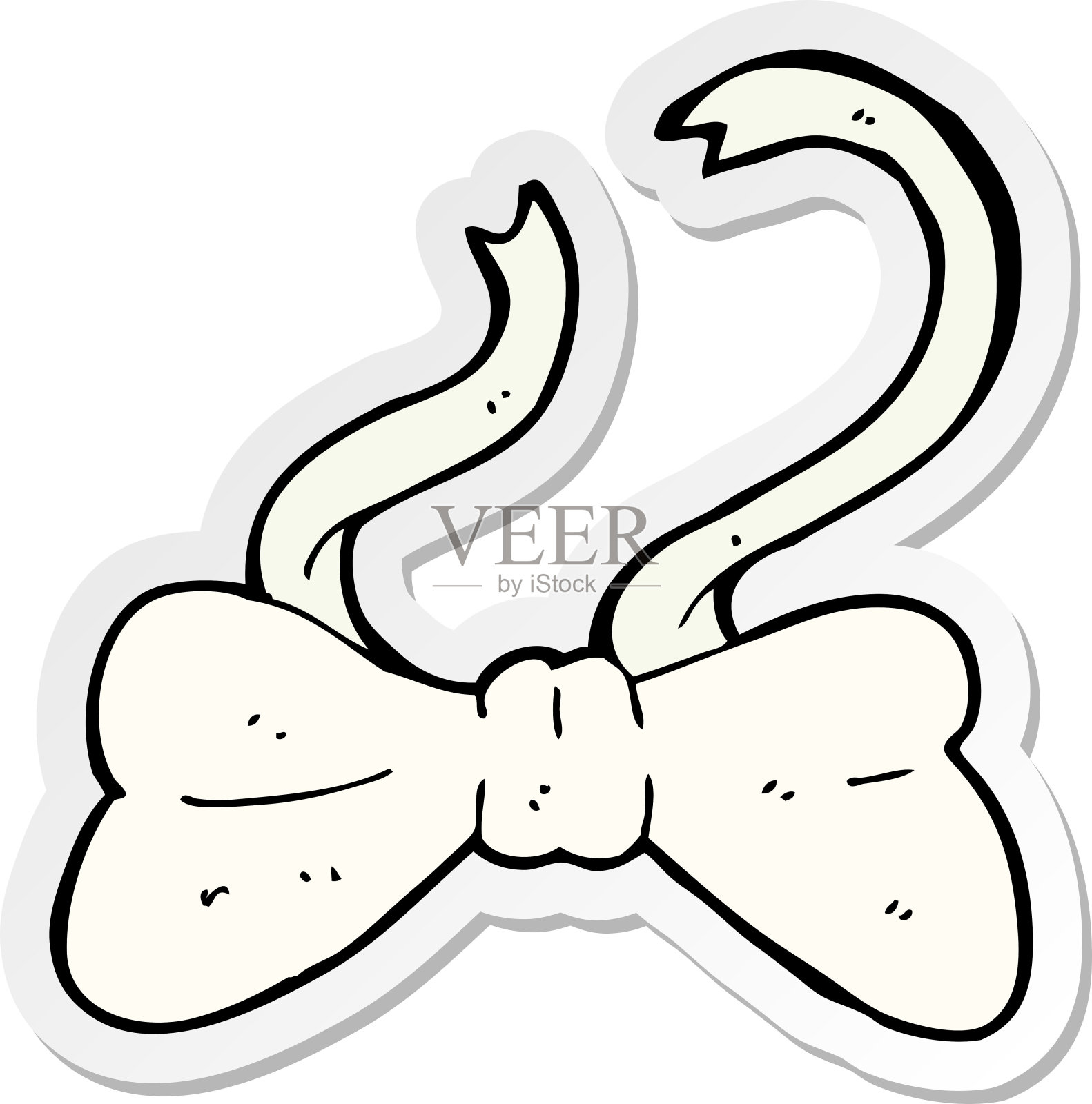 卡通领结贴纸设计元素图片