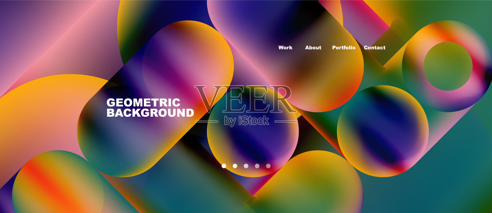 圆形和圆形液体梯度插画图片素材