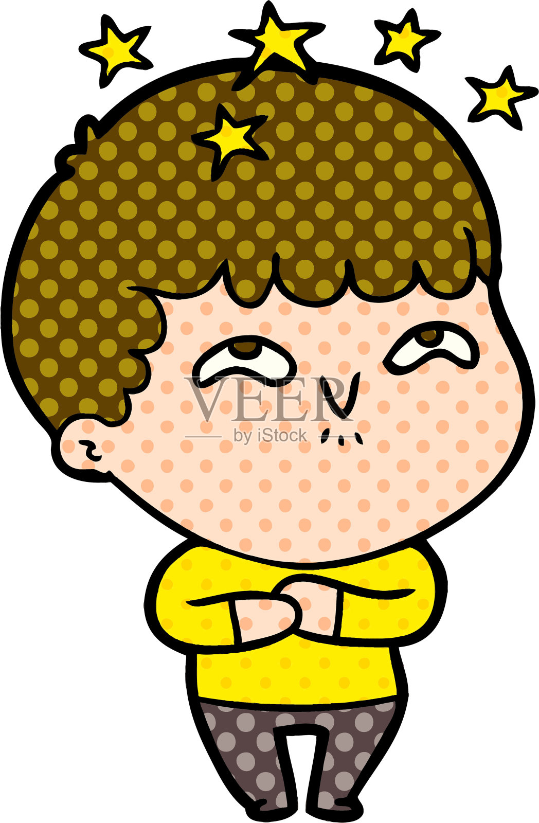 卡通惊奇男孩设计元素图片