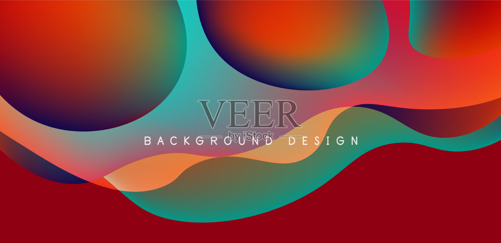 流体波为封面抽象背景插画图片素材