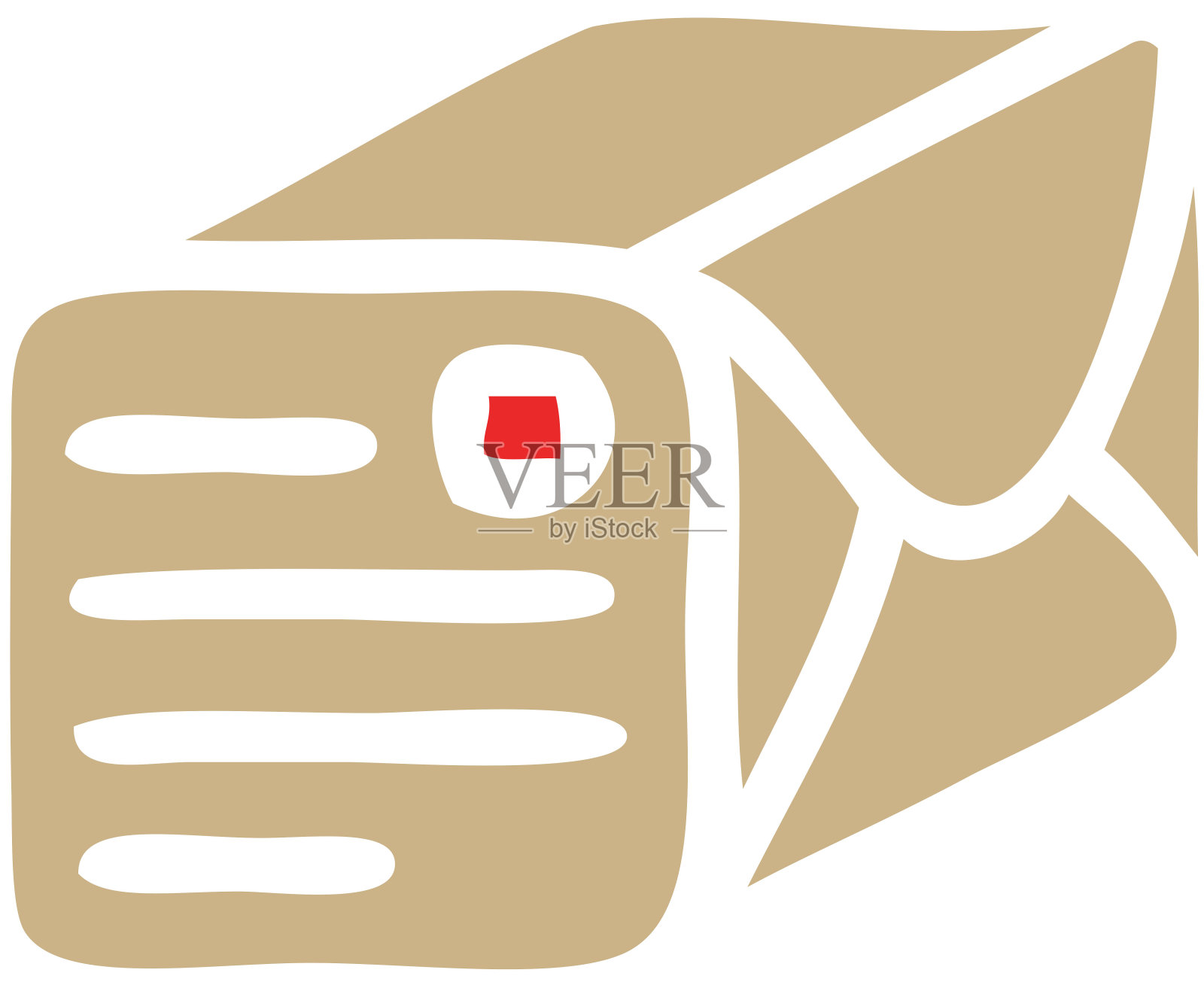 平面彩色复古卡通纸包裹插画图片素材