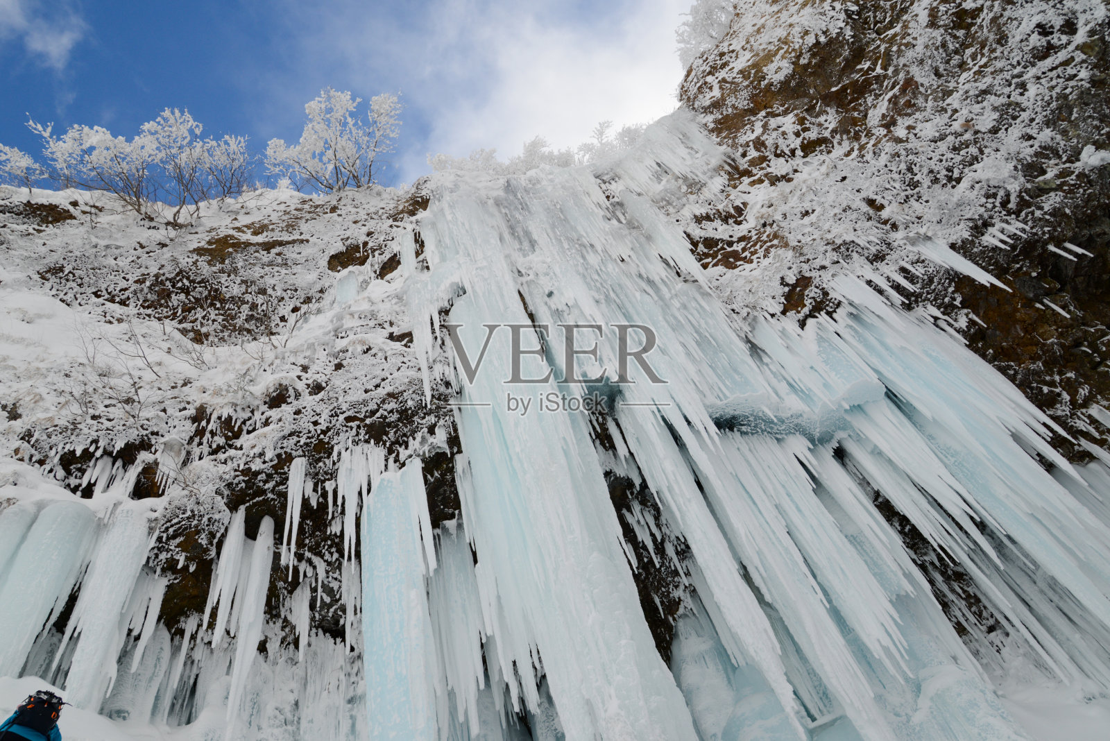 Zao的风景，波达拉高地的Senninzawa冰瀑照片摄影图片