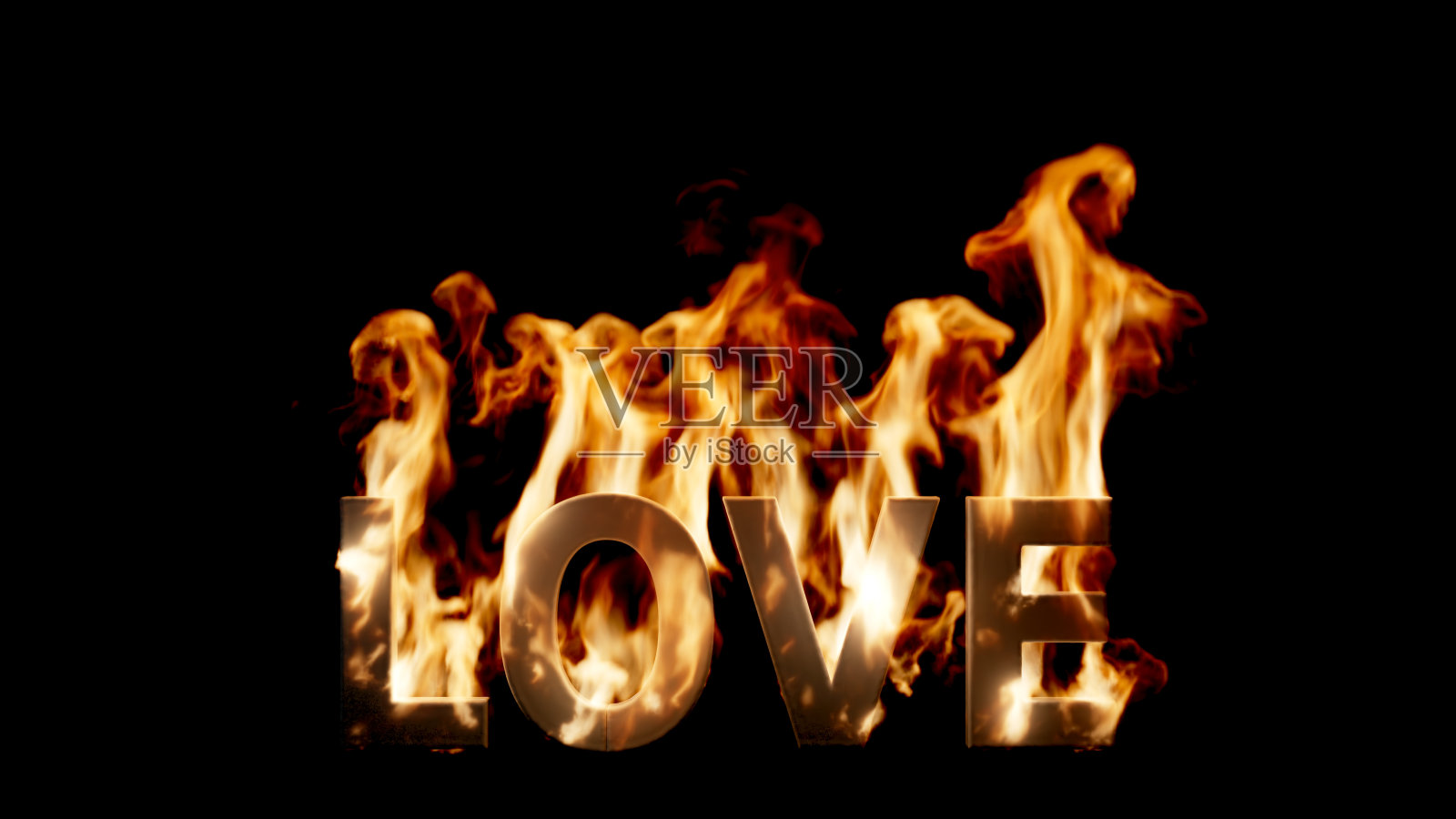 大爱字与中火黑色照片摄影图片