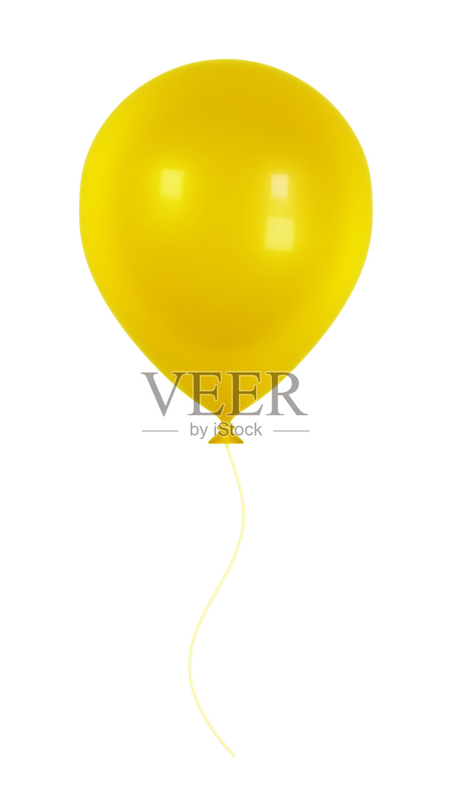 黄色气球生日聚会庆祝孤立照片摄影图片