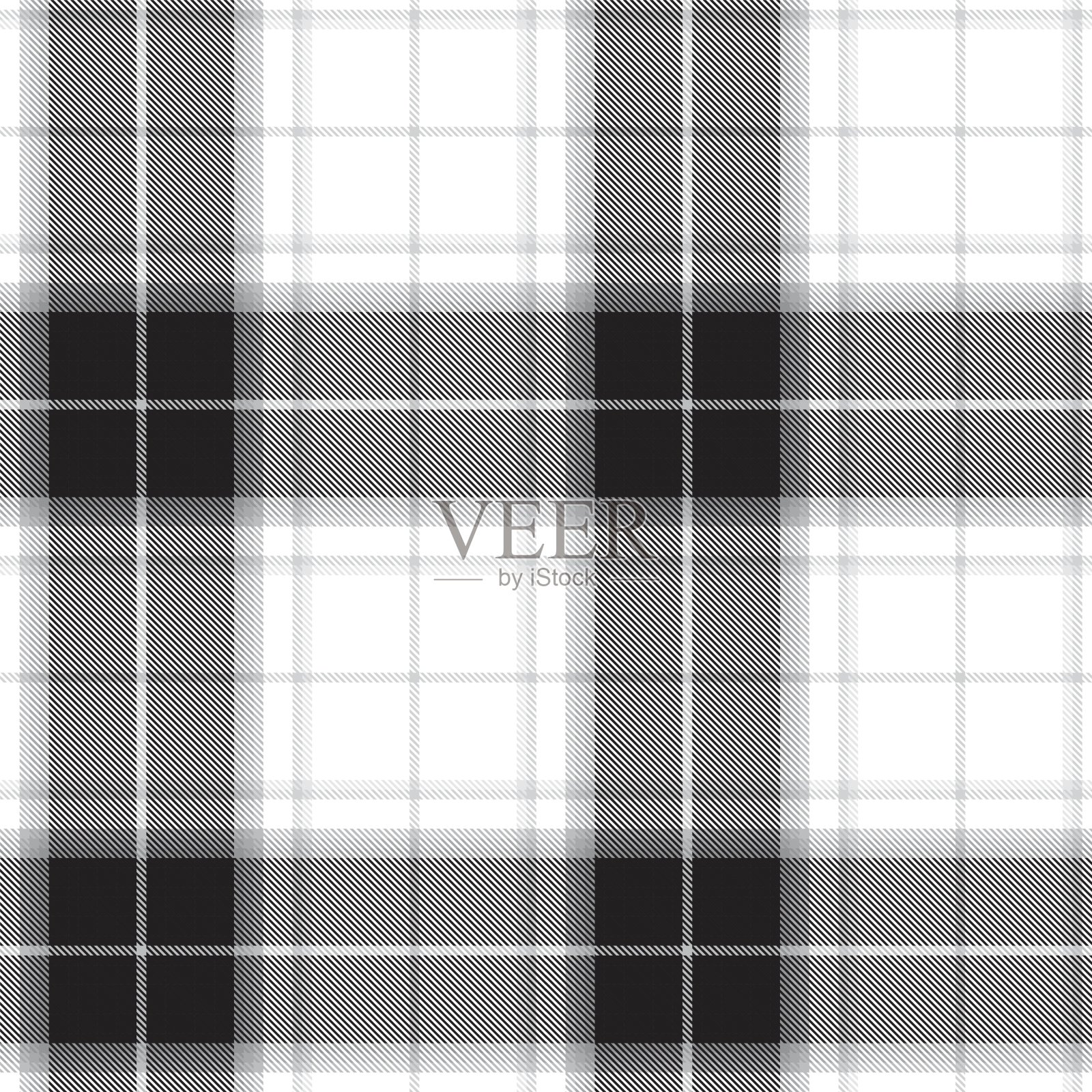 黑白Ombre格纹纹理无缝模式插画图片素材