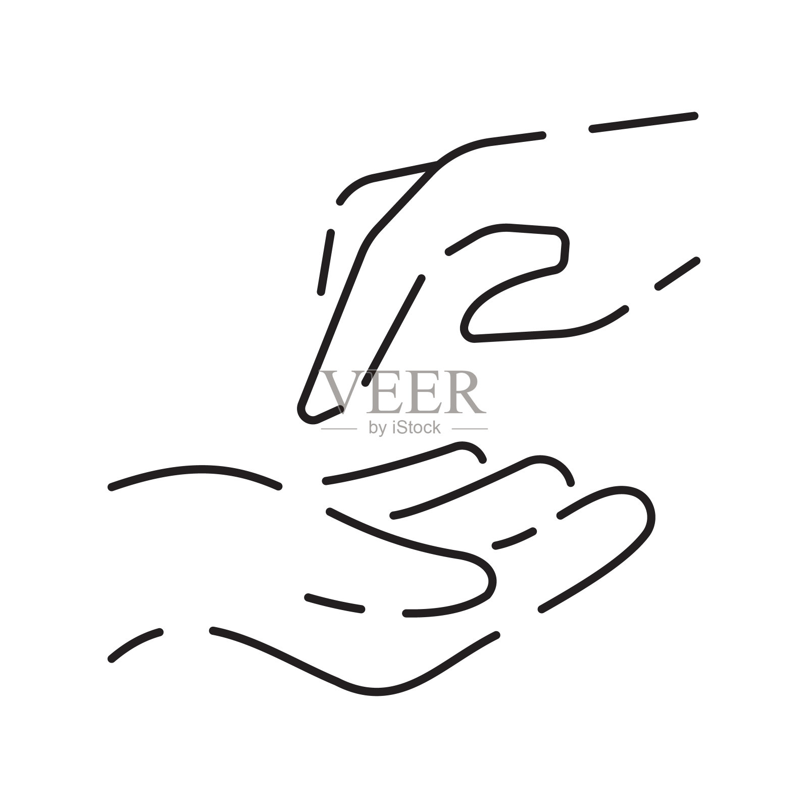 算命线图标。神秘的秘传芋头卡片。天体神秘占星元素，巫术轮廓符号。矢量插图EPS 10。共济会会徽插画图片素材