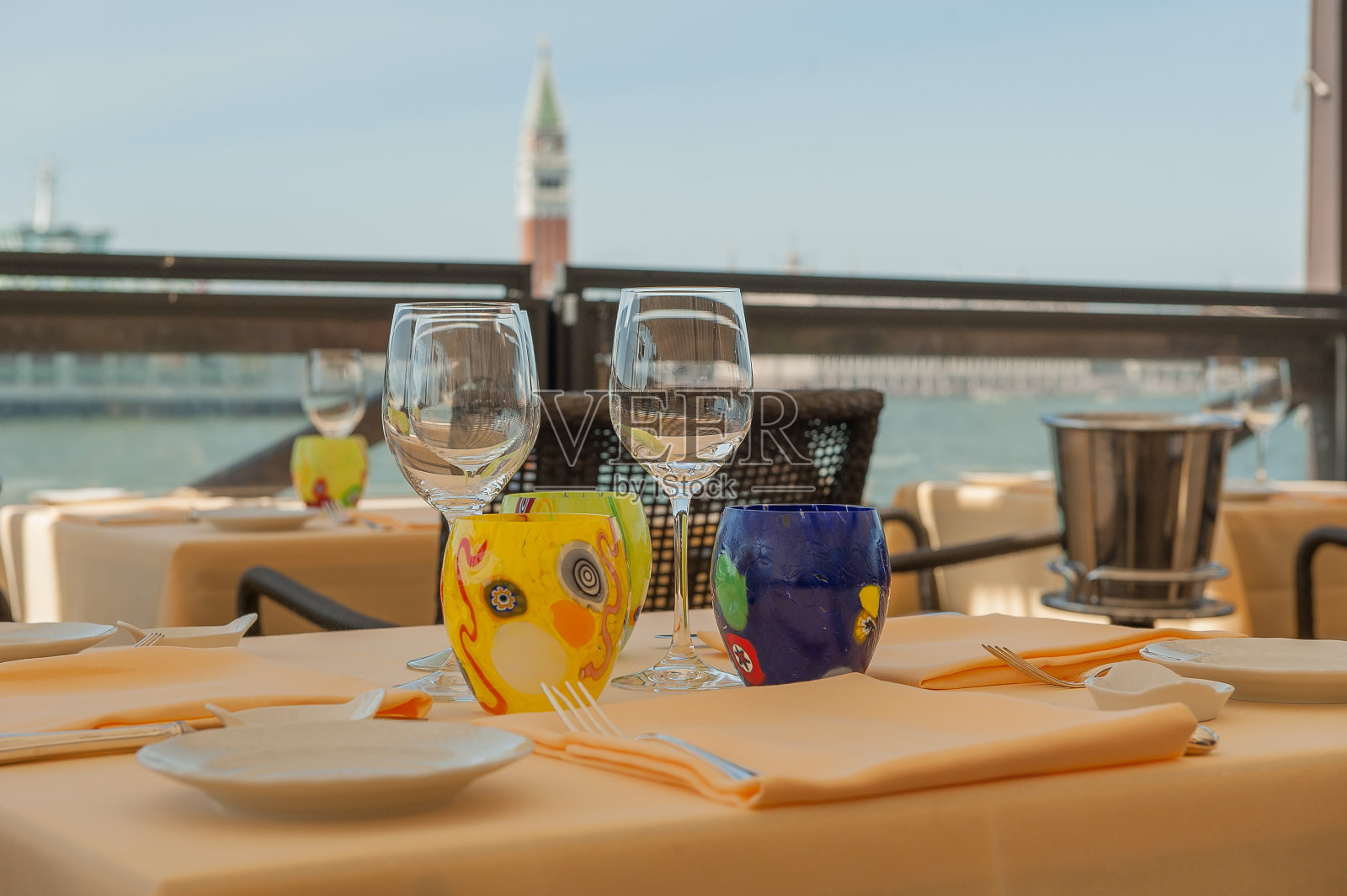 威尼斯的餐桌照片摄影图片