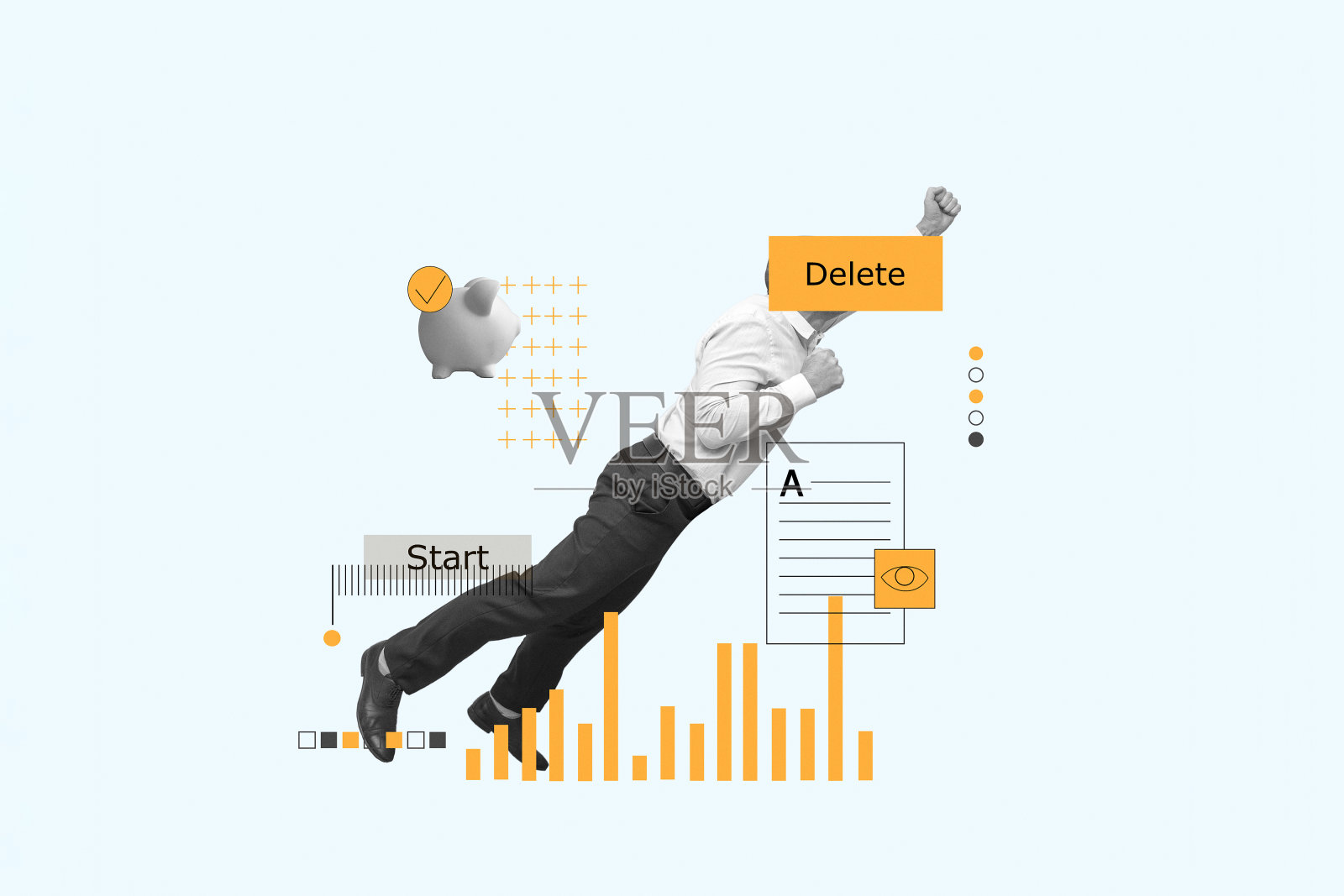 创意商业金融拼贴概念以专业为起点照片摄影图片