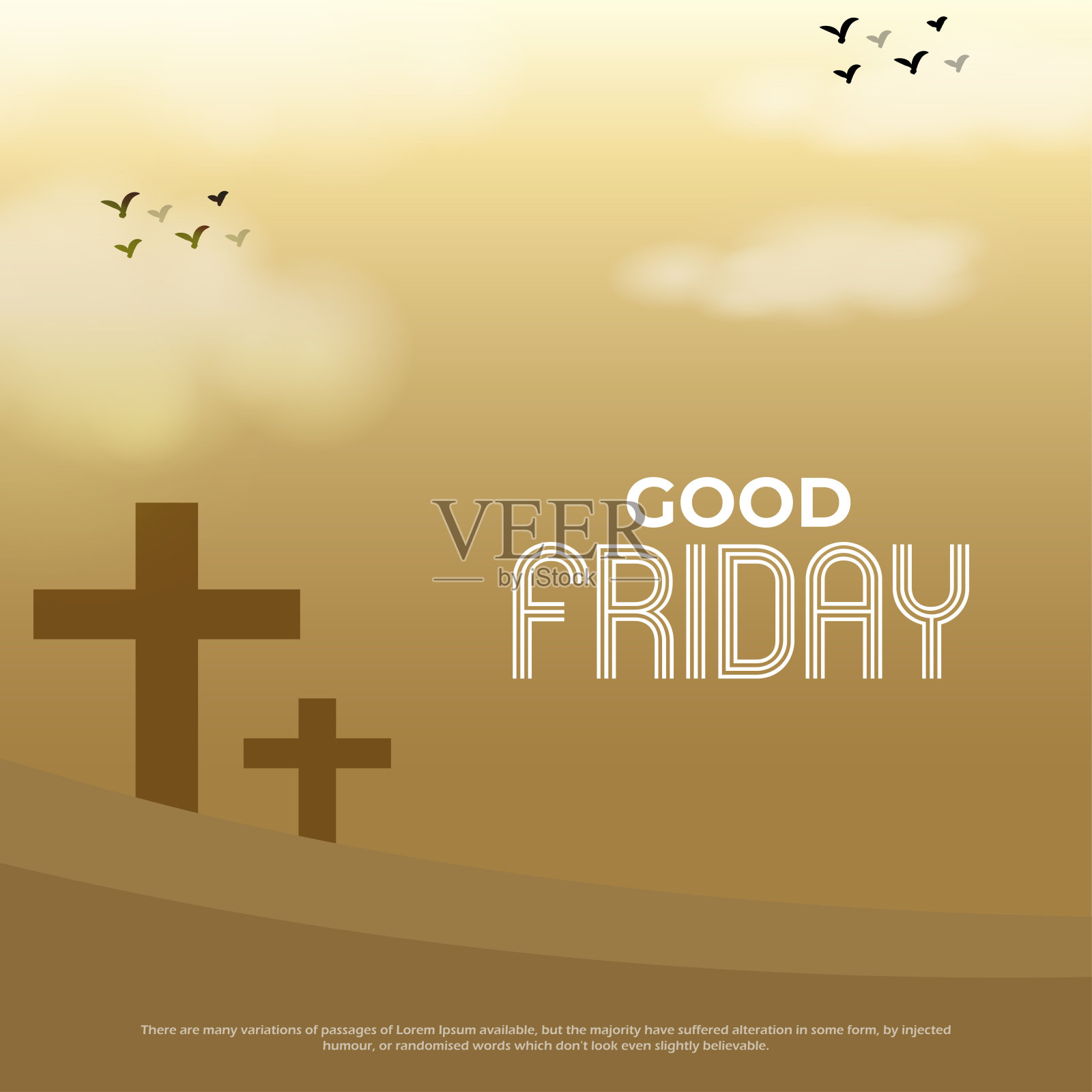 耶稣受难日设计模板素材