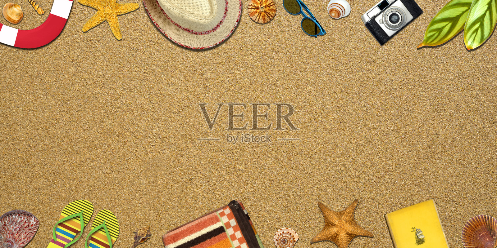 Topview海滩配件背景照片摄影图片