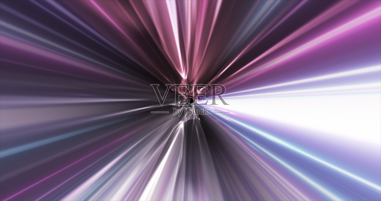 摘要发光的太空隧道高速飞行从明亮的能量未来高科技线背景照片摄影图片