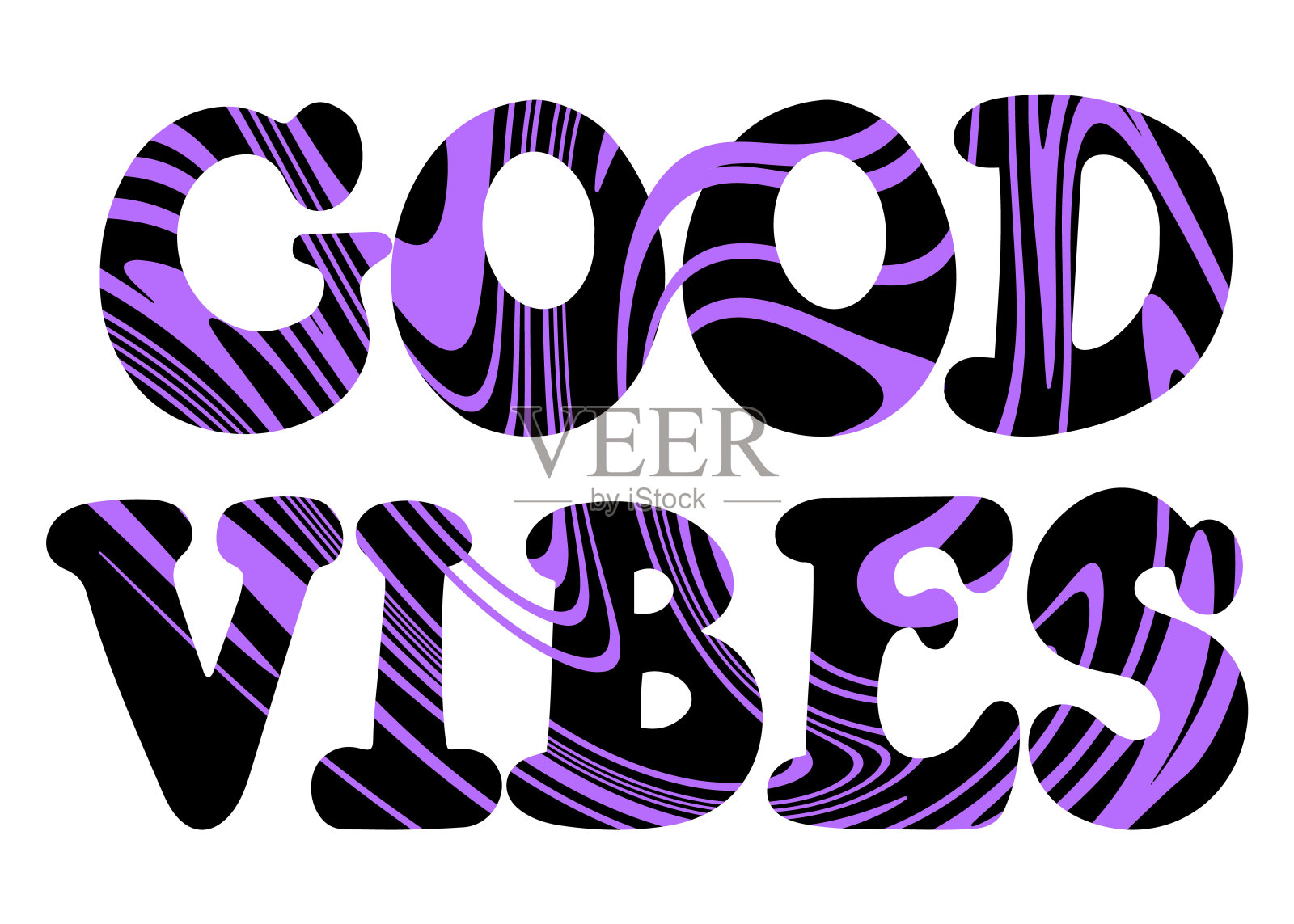 手绘报价Good Vibes插画图片素材