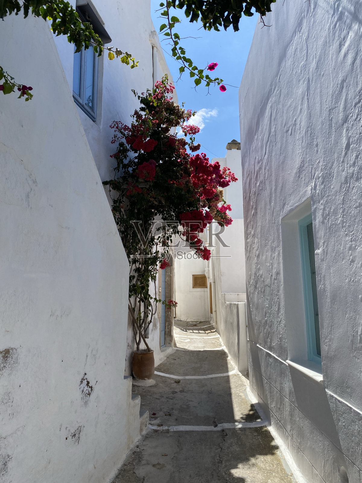 希腊的街道照片摄影图片