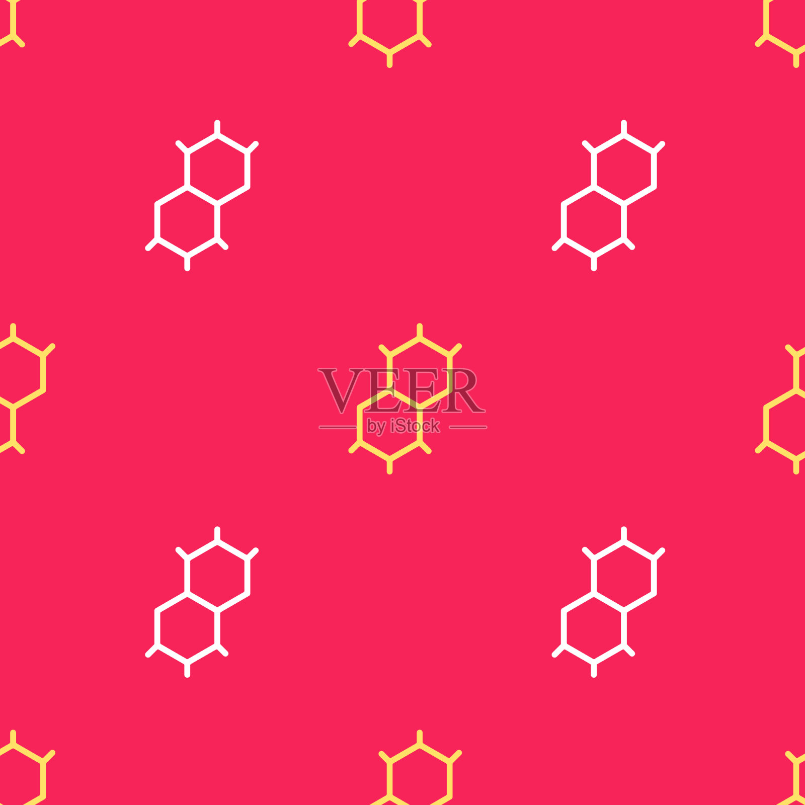 黄色化学式图标隔离无缝插画图片素材