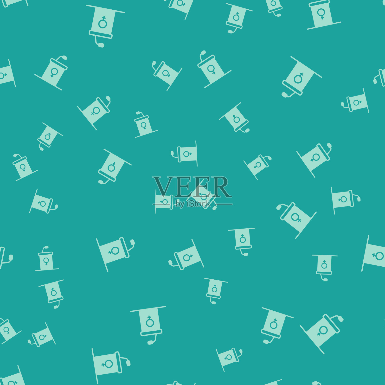 绿色讲台或辩论台的标志插画图片素材