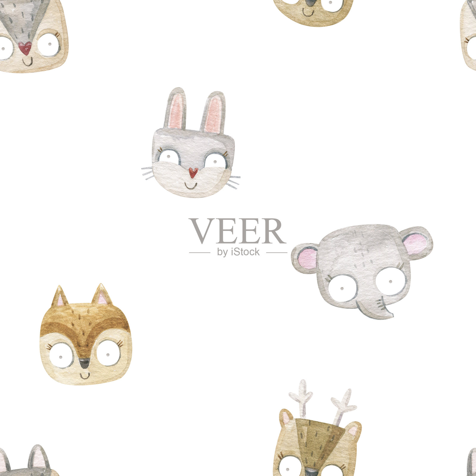 可爱的狂欢节图案与婴儿。有趣的孩子庆祝事件。无缝模式的孩子。无尽的壁纸幼儿园，设计和装饰插画图片素材