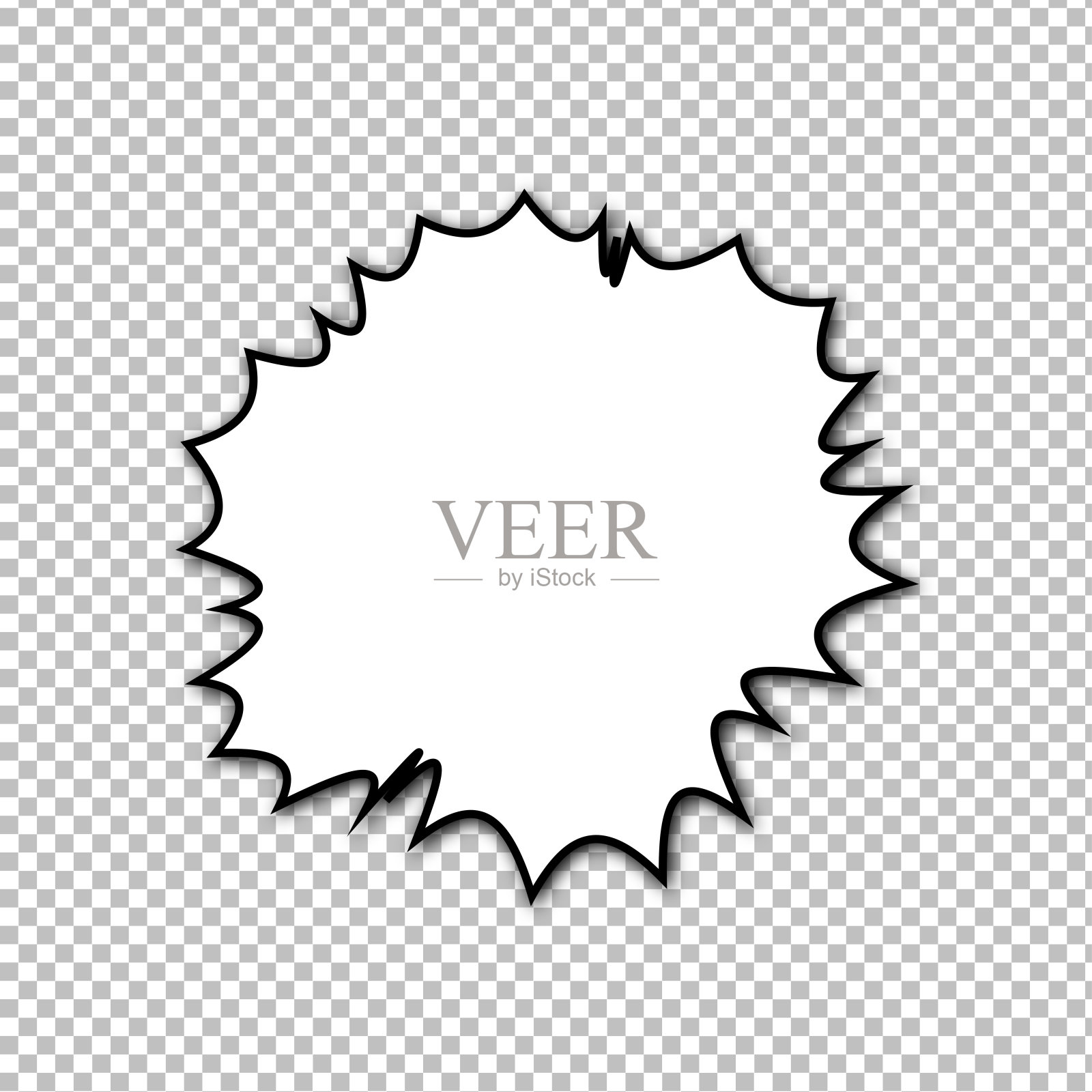 空洞的喜剧演讲泡沫波普艺术。插画图片素材