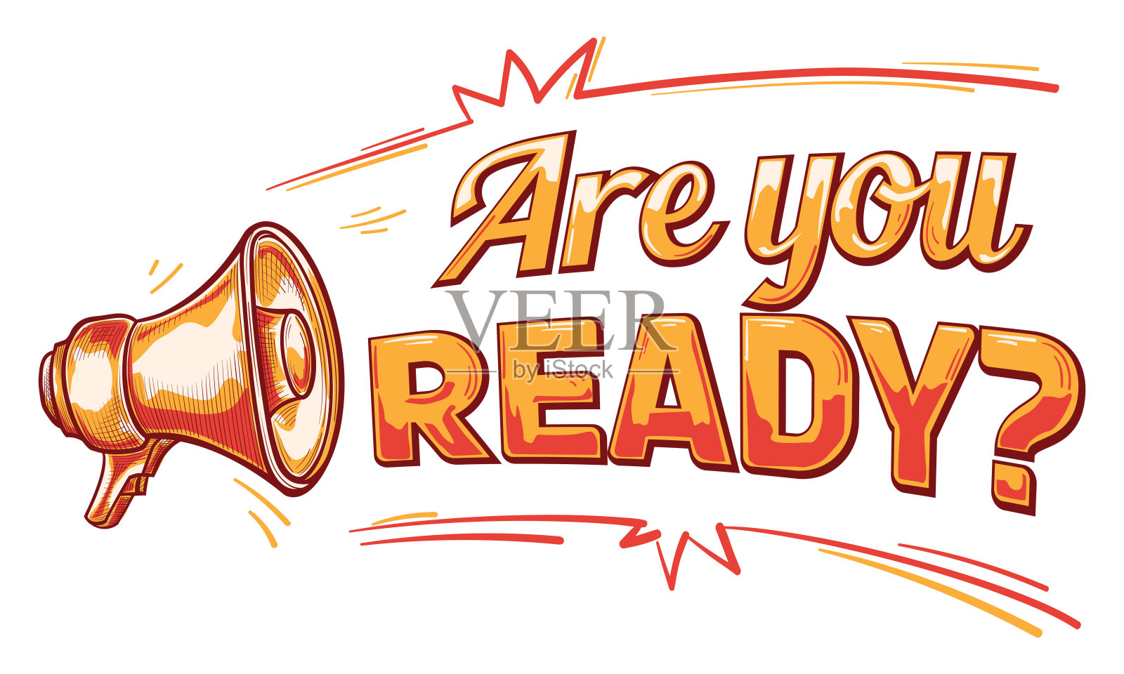 你有现成的带扩音器的广告招牌吗插画图片素材