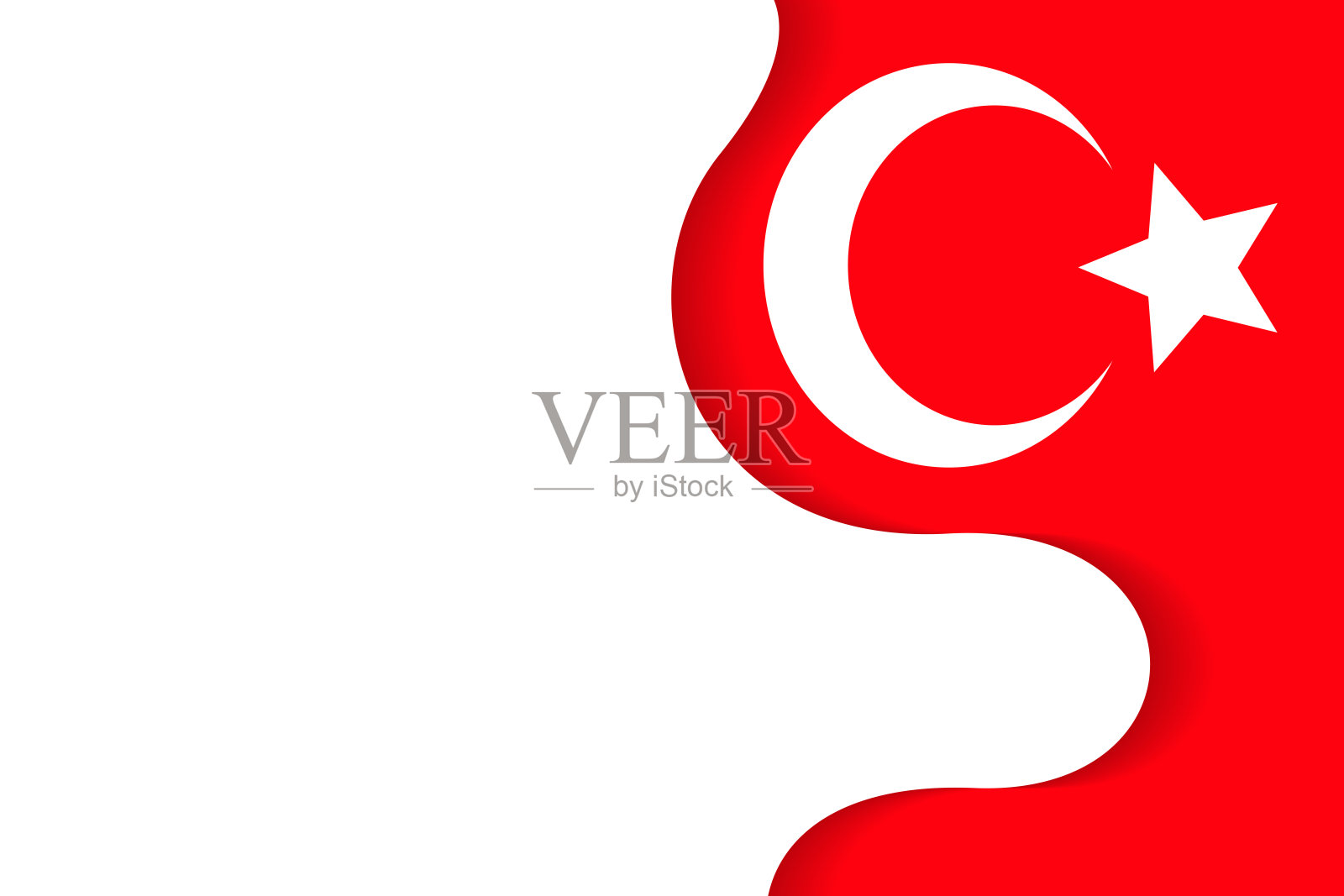 简单的土耳其国旗插图矢量插画图片素材