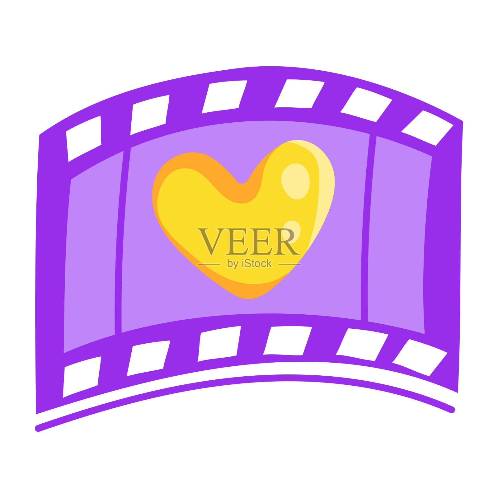 浪漫的电影插画图片素材