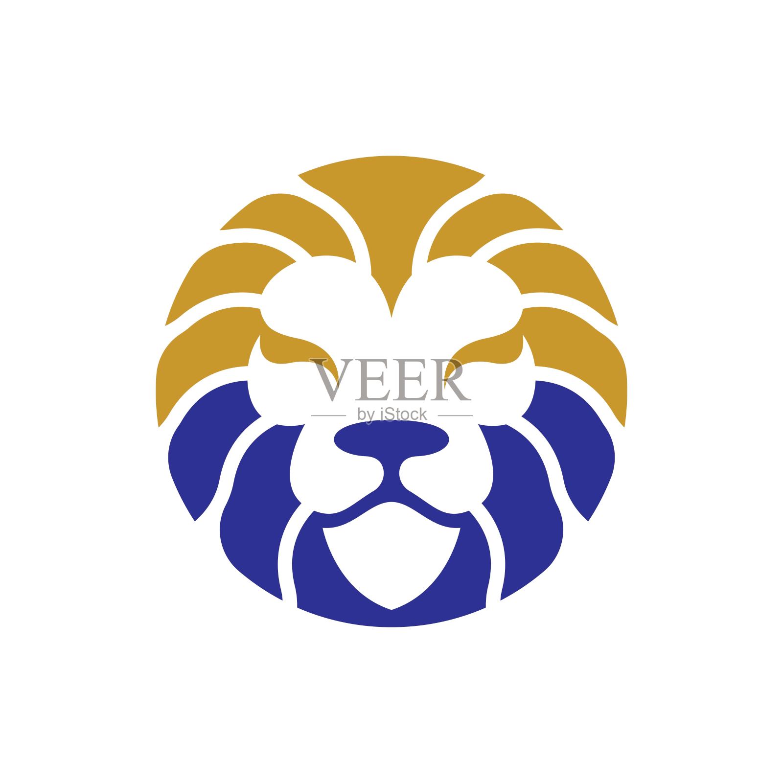 狮子头符号图像说明插画图片素材