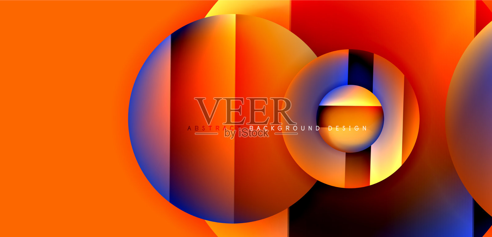 彩色闪亮和光泽的圆圈抽象插画图片素材