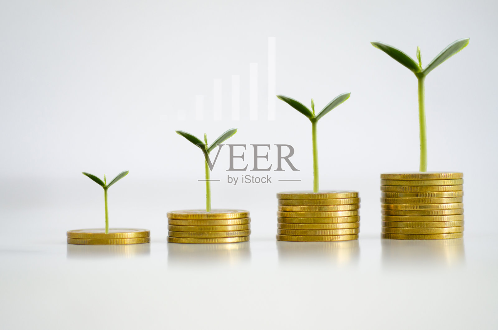 硬币在商业概念。照片摄影图片