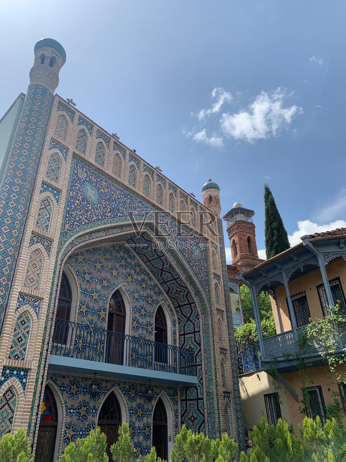 格鲁吉亚第比利斯历史悠久的Chreli Abano温泉的垂直拍摄照片摄影图片