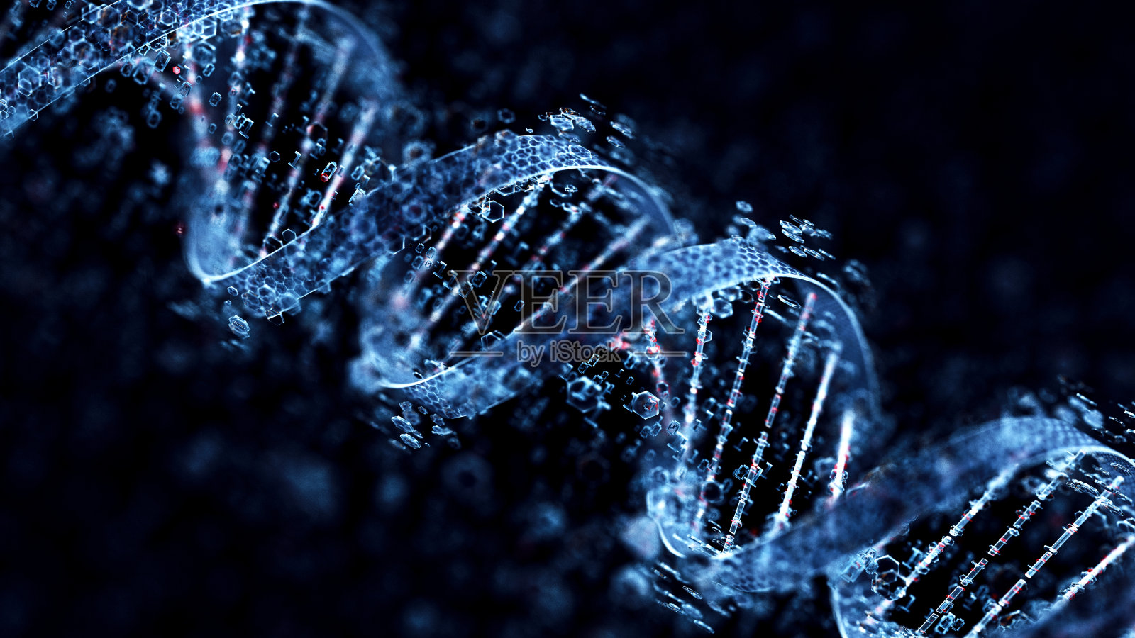 DNA。人工智能技术概念照片摄影图片