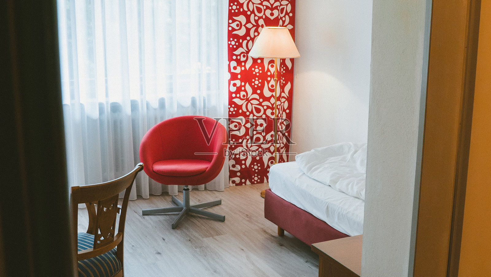 卧室内部照片摄影图片