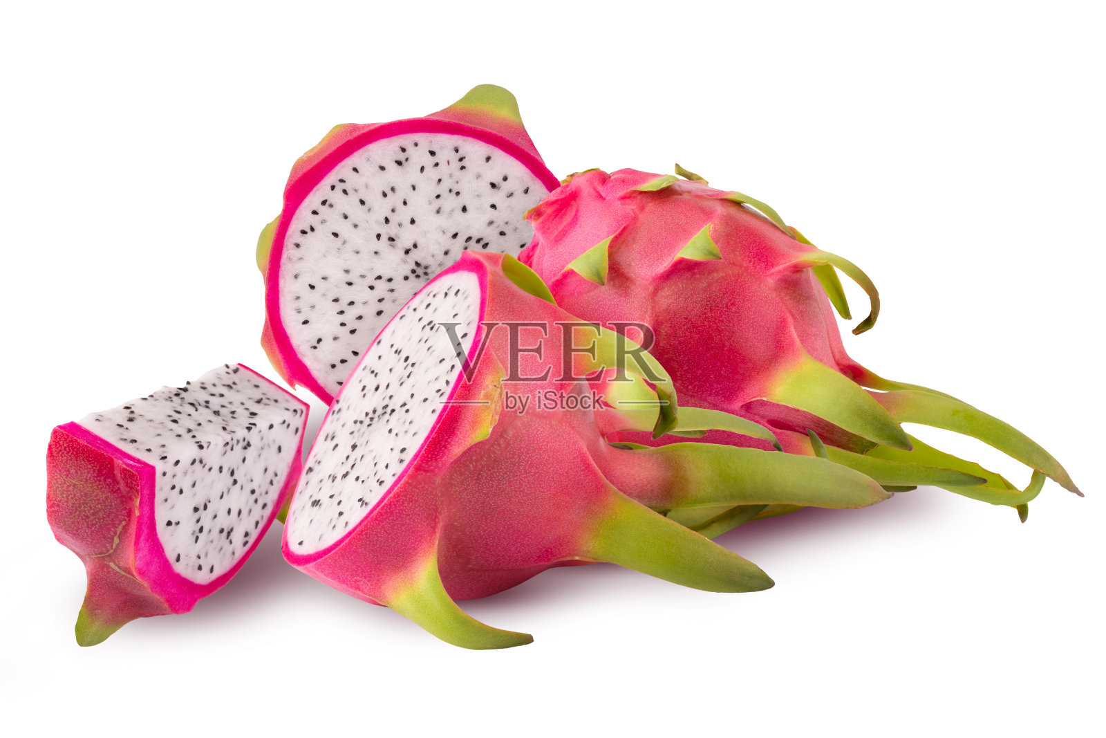 火龙果或火龙果孤立在白色背景上照片摄影图片