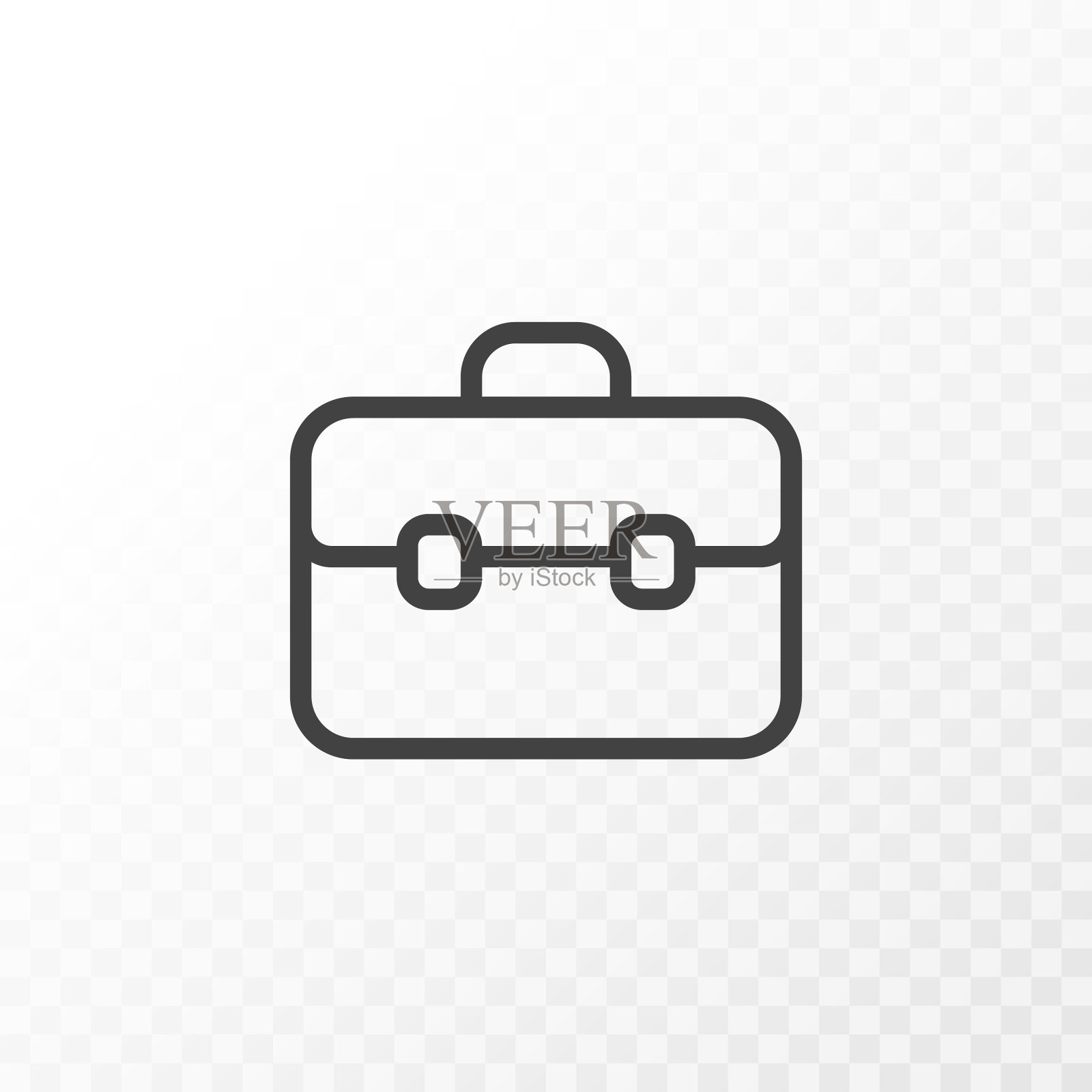 大纲风格的ui图标集合。矢量黑色线性插图。公文包符号孤立的背景。商业、教育、工业的设计元素。图标素材