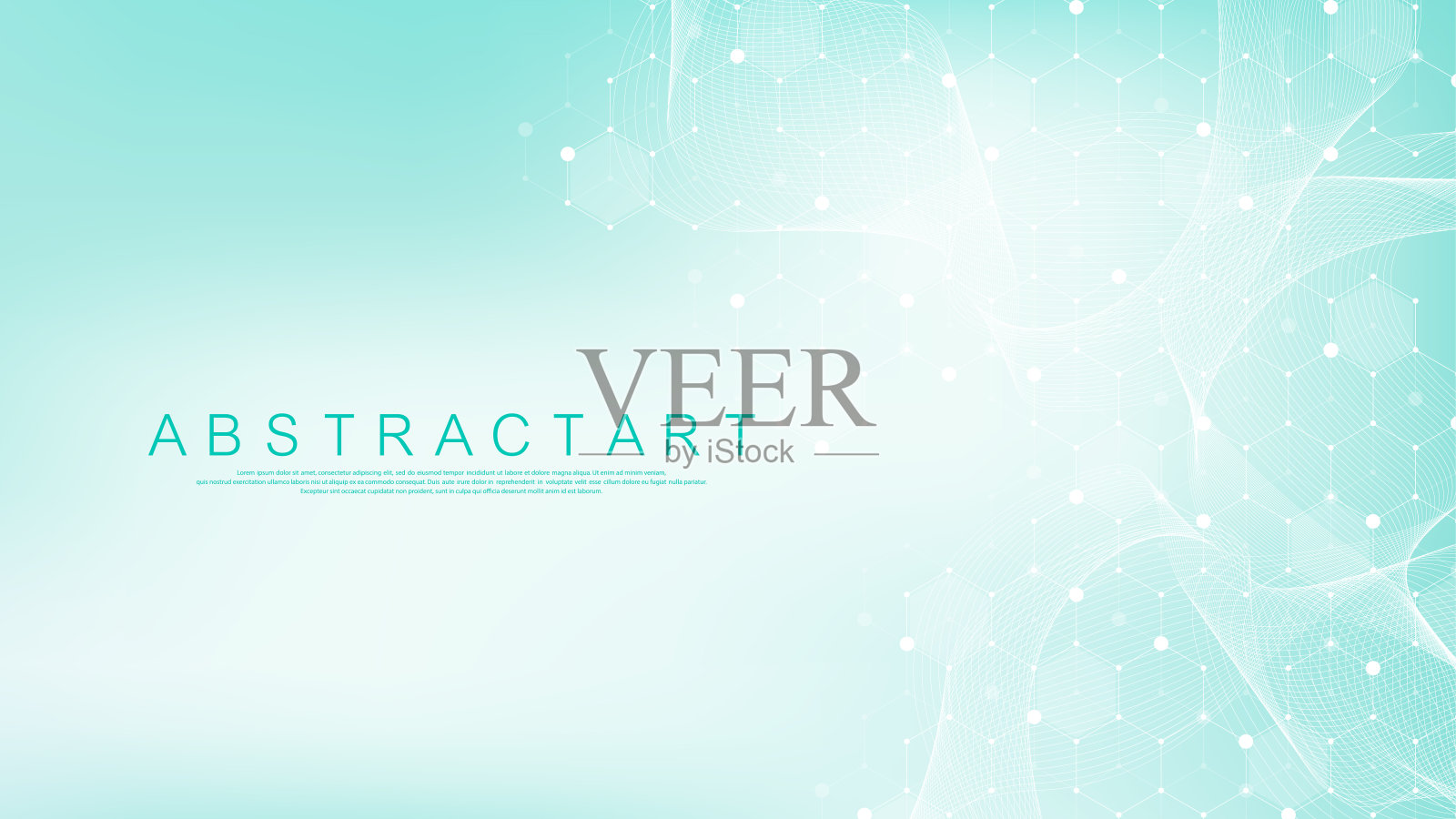 摘要保健和医学背景。六方技术背景。波流创新模式。矢量插图。插画图片素材