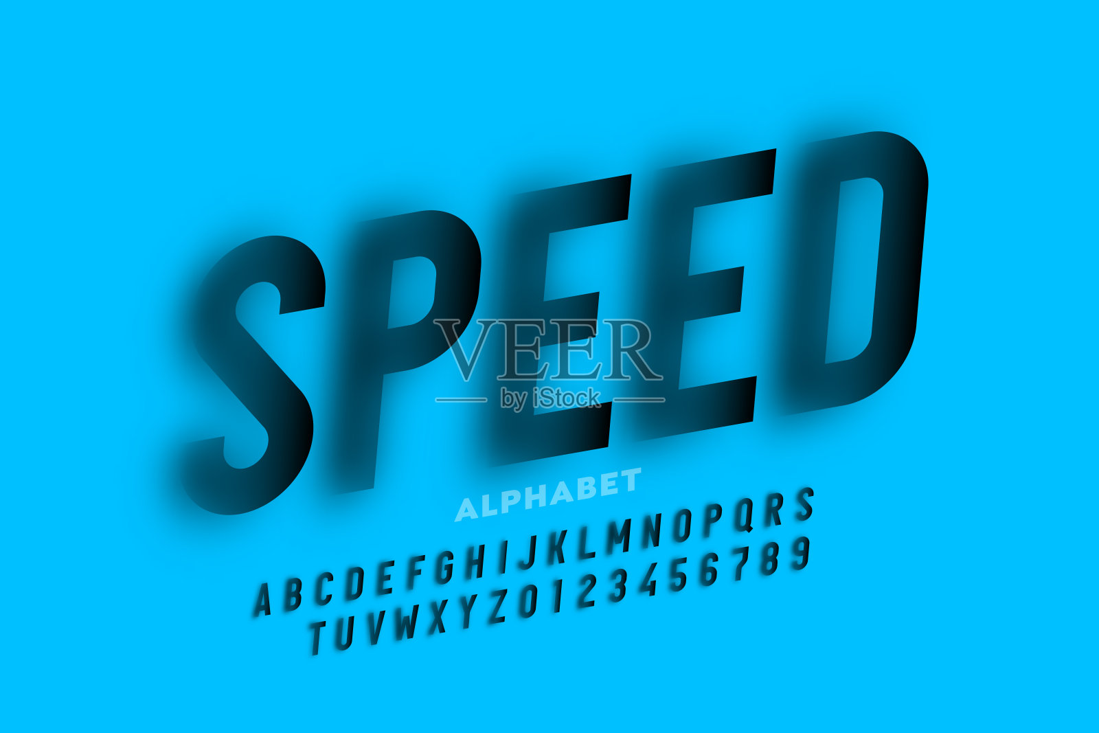 速度样式字体插画图片素材