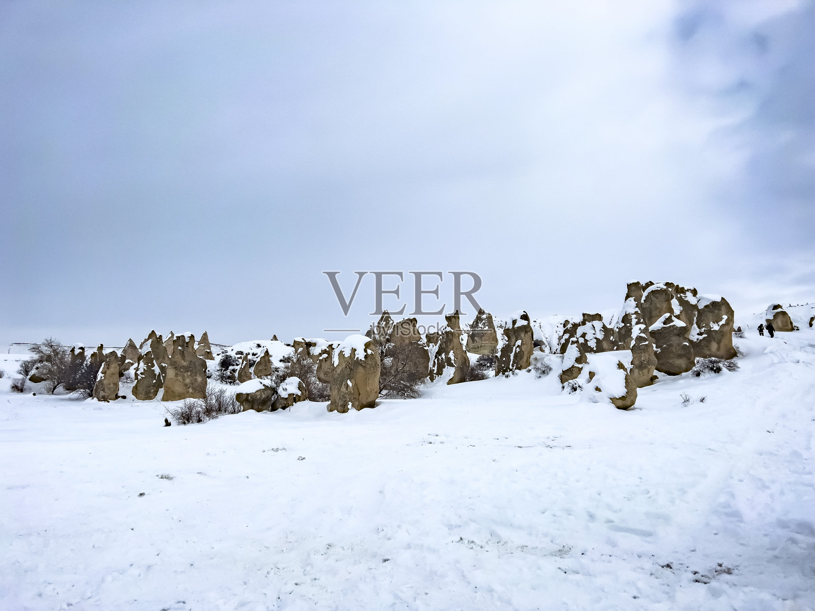 卡帕多西亚的锥形岩层照片摄影图片