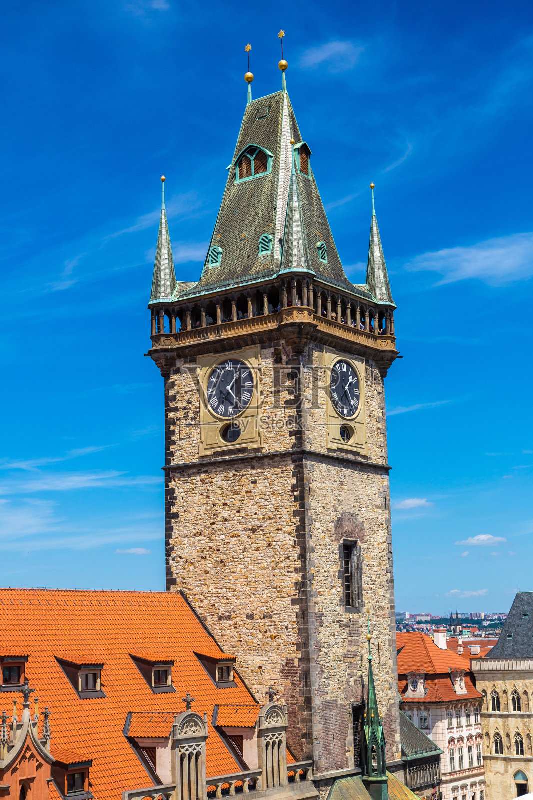 布拉格全景鸟瞰图照片摄影图片