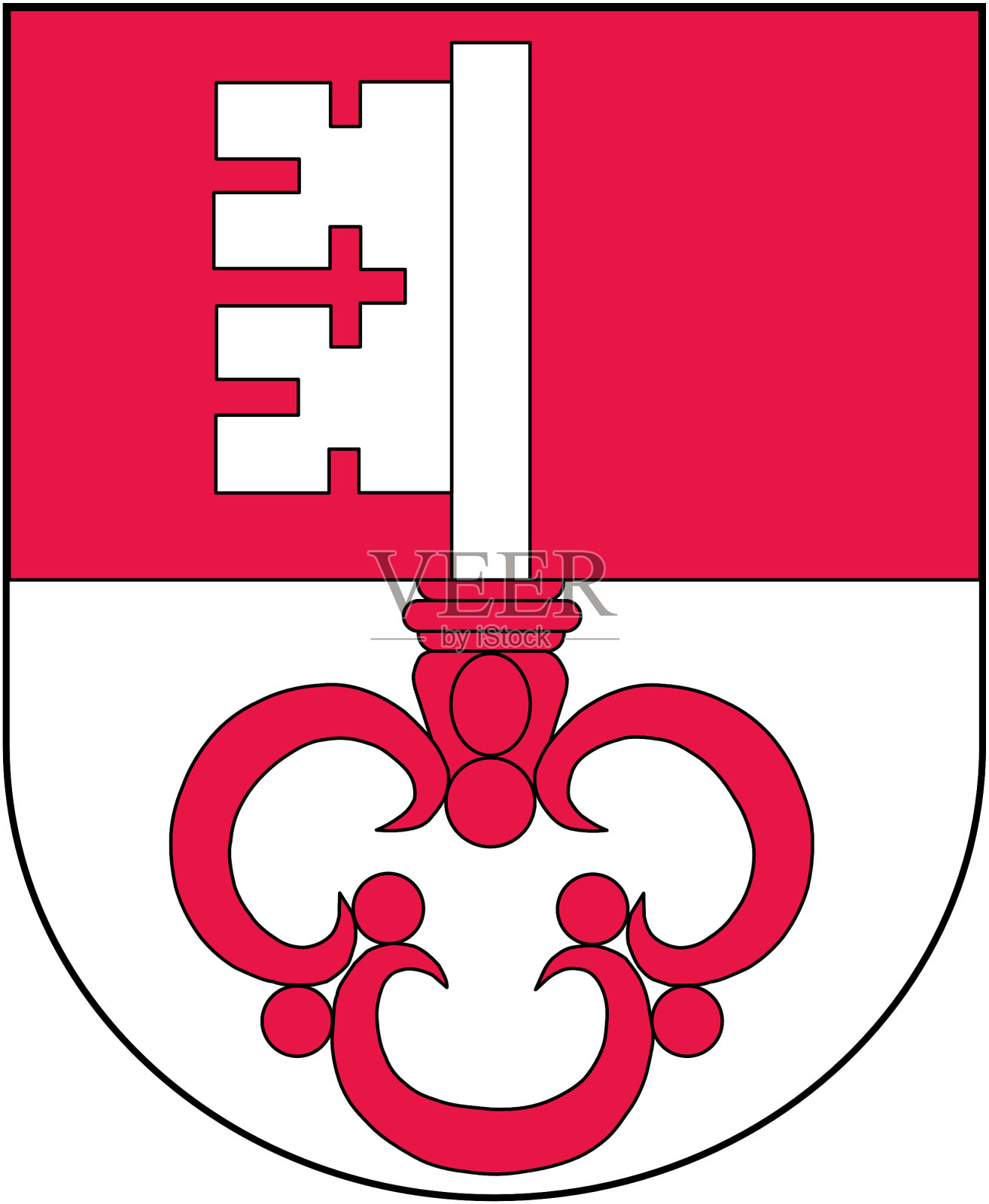 瑞士上瓦尔登州旗。插画图片素材