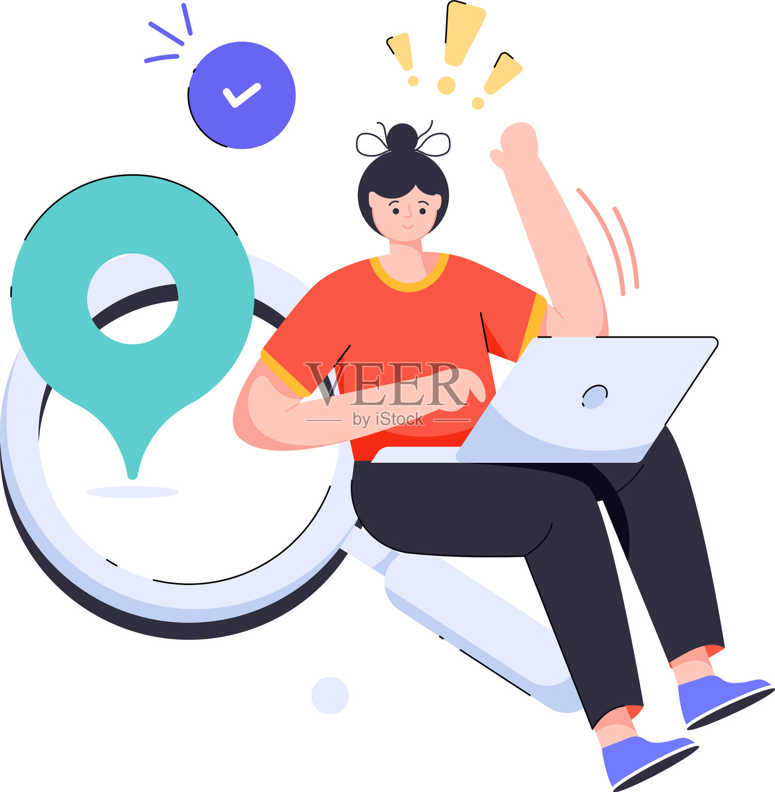 找到位置插画图片素材