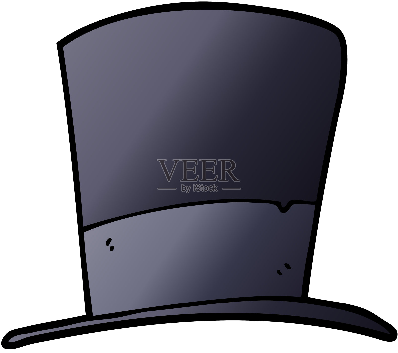 卡通涂鸦礼帽设计元素图片