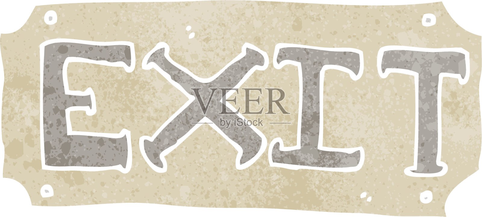 卡通出口标志插画图片素材