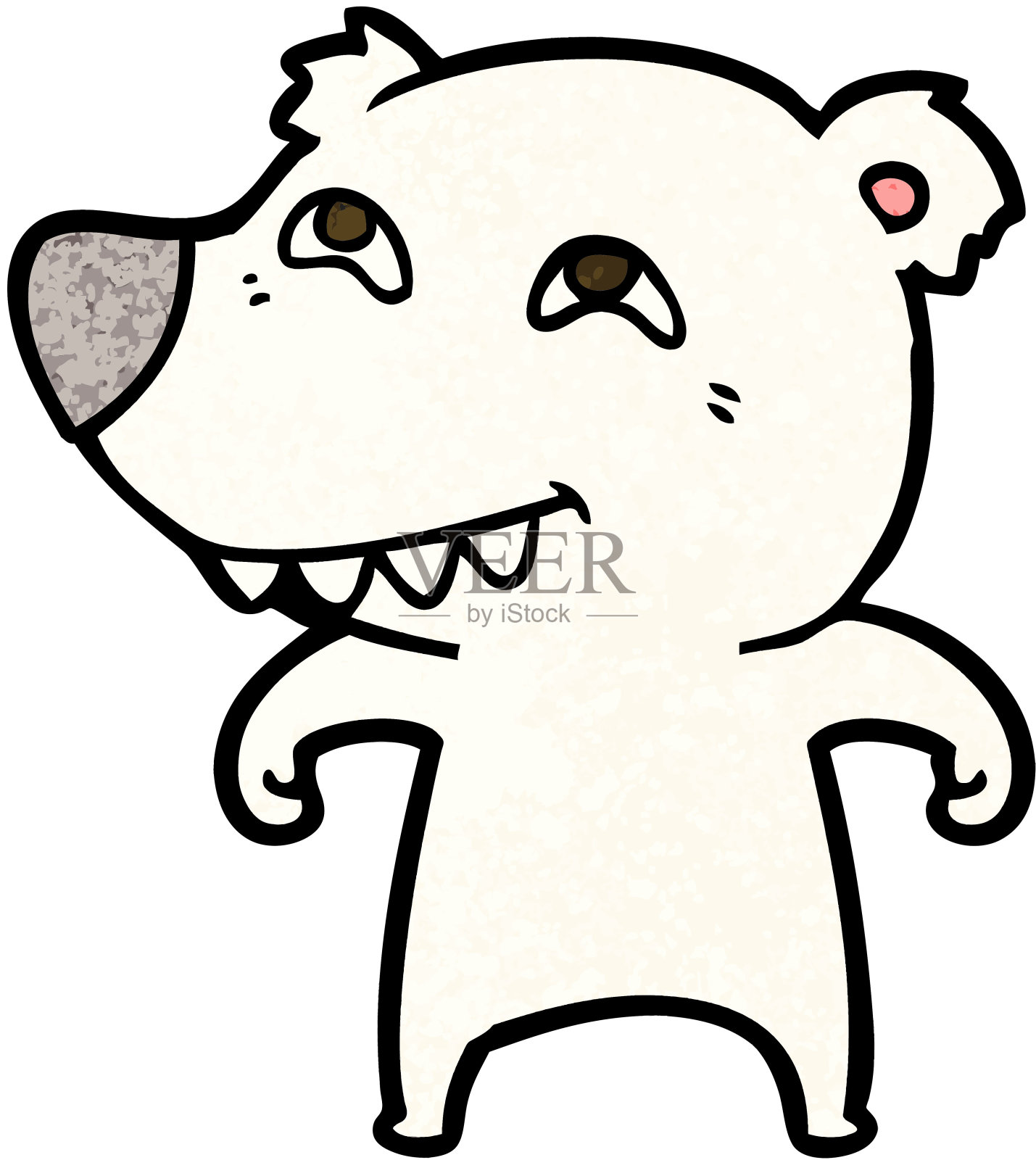 北极熊漫画设计元素图片