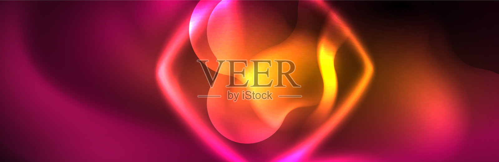 神奇的霓虹灯发光抽象背景插画图片素材