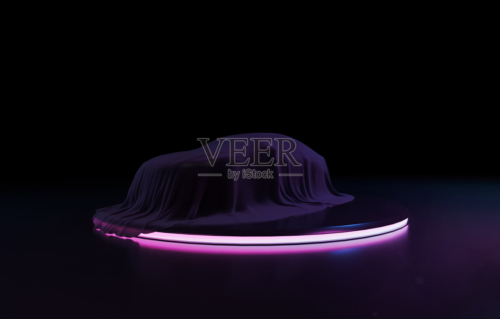 展示一辆被布覆盖的汽车照片摄影图片