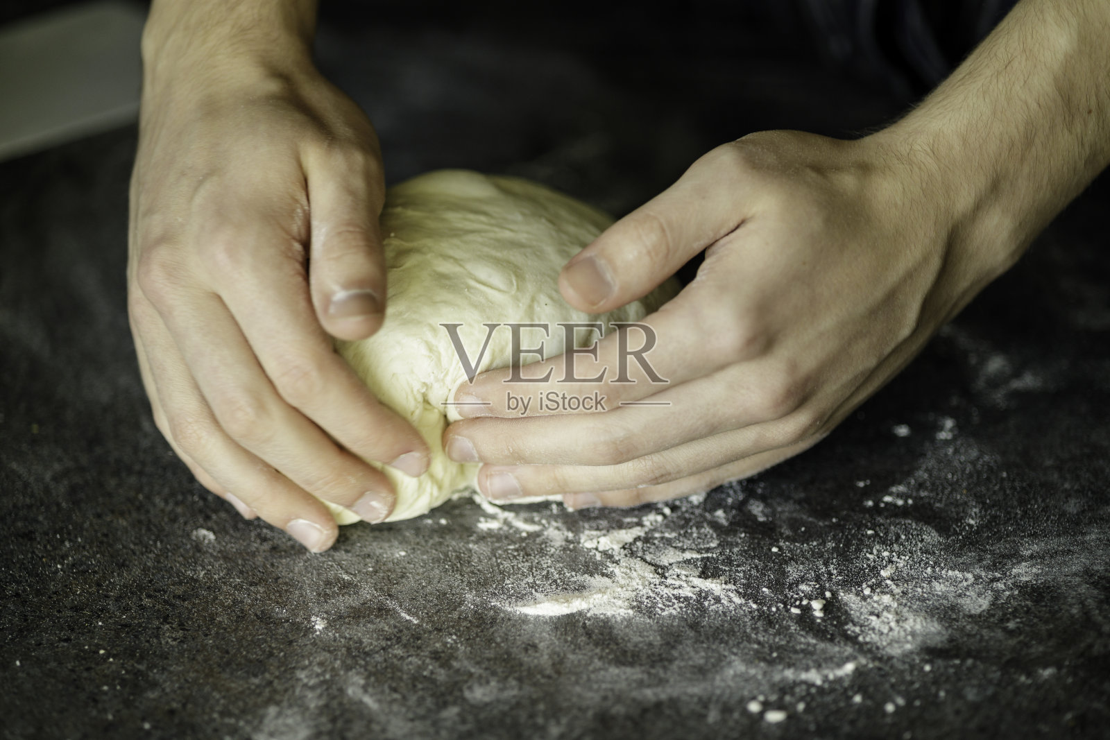 酵母披萨面团的准备照片摄影图片