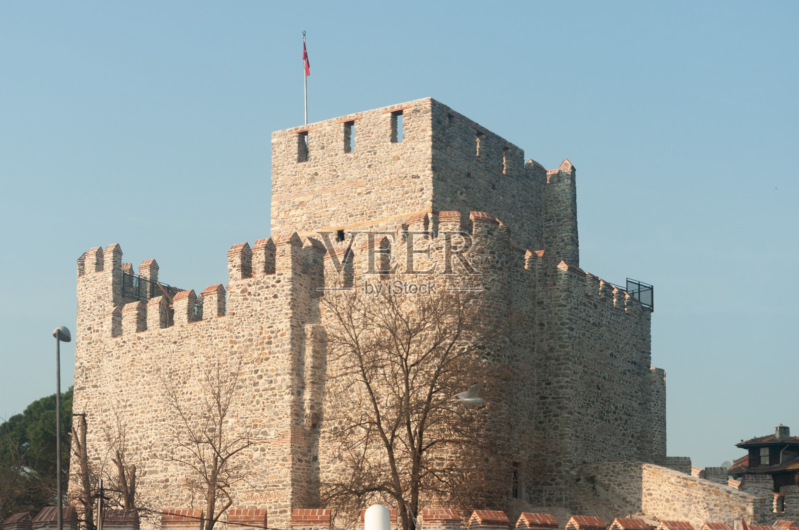 修复后的土耳其伊斯坦布尔anadoluhisari城堡照片摄影图片