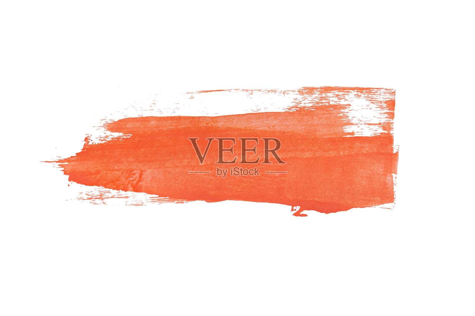 油漆刷设置隔离在白色背景的标志和横幅。笔画，设计，创意，和插图。照片摄影图片