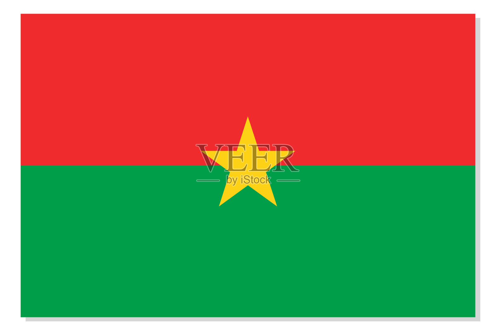 布基纳法索国旗。官方颜色的国家标志。模板图标。抽象向量背景插画图片素材